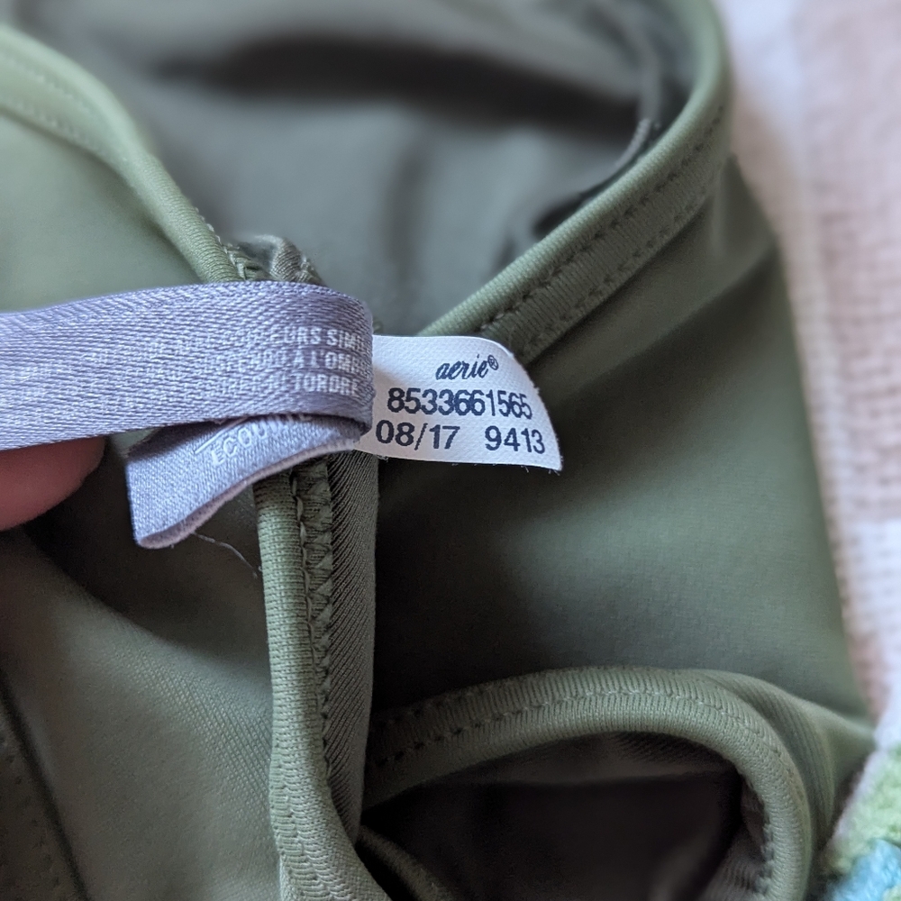 aerie | High Neck Tie Back Swim Top - Picture 10 of 10